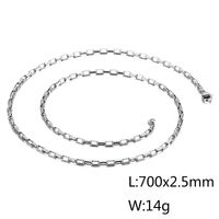 Wholesale Simple Style Solid Color Titanium Steel Plating Chain Gold Plated Necklace sku image 21