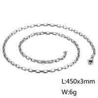 Wholesale Simple Style Solid Color Titanium Steel Plating Chain Gold Plated Necklace sku image 22