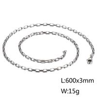 Wholesale Simple Style Solid Color Titanium Steel Plating Chain Gold Plated Necklace sku image 35
