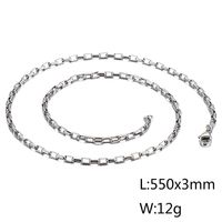 Wholesale Simple Style Solid Color Titanium Steel Plating Chain Gold Plated Necklace sku image 24