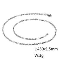 Wholesale Simple Style Solid Color Titanium Steel Plating Chain Gold Plated Necklace sku image 8