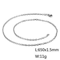 Wholesale Simple Style Solid Color Titanium Steel Plating Chain Gold Plated Necklace sku image 25