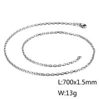 Wholesale Simple Style Solid Color Titanium Steel Plating Chain Gold Plated Necklace sku image 26