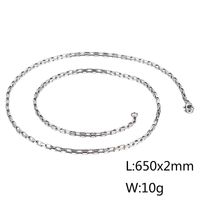 Wholesale Simple Style Solid Color Titanium Steel Plating Chain Gold Plated Necklace sku image 28
