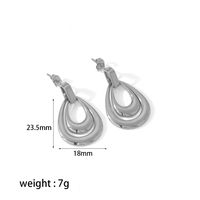 304 Stainless Steel Vintage Style Polishing Plating Water Droplets Jewelry Set main image 5