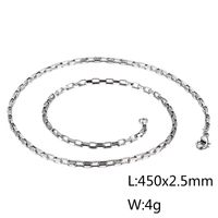 Wholesale Simple Style Solid Color Titanium Steel Plating Chain Gold Plated Necklace sku image 15