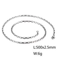 Wholesale Simple Style Solid Color Titanium Steel Plating Chain Gold Plated Necklace sku image 16