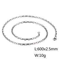 Wholesale Simple Style Solid Color Titanium Steel Plating Chain Gold Plated Necklace sku image 31