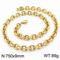 Titanium Steel 18K Gold Plated Fashion Plating Geometric Necklace sku image 19