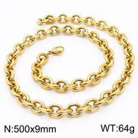 Titanium Steel 18K Gold Plated Fashion Plating Geometric Necklace sku image 14