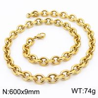 Titanium Steel 18K Gold Plated Fashion Plating Geometric Necklace sku image 16