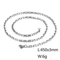 Wholesale Simple Style Solid Color Titanium Steel Plating Chain Gold Plated Necklace sku image 33
