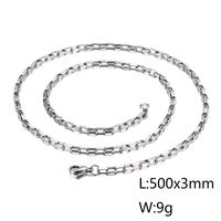 Wholesale Simple Style Solid Color Titanium Steel Plating Chain Gold Plated Necklace sku image 34