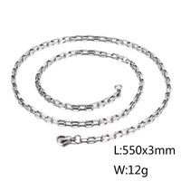 Wholesale Simple Style Solid Color Titanium Steel Plating Chain Gold Plated Necklace sku image 39