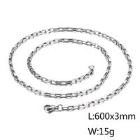 Wholesale Simple Style Solid Color Titanium Steel Plating Chain Gold Plated Necklace sku image 40