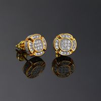 1 Pair Vintage Style Round Copper Ear Studs main image 5