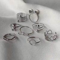 Simple Style Heart Shape Alloy Wholesale Open Rings sku image 1