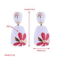1 Pair Simple Style Flower Enamel Alloy Drop Earrings main image 8