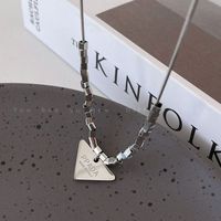 Casual Cool Style Triangle Stainless Steel Copper Pendant Necklace main image 3
