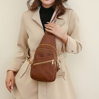 Women's Sports Solid Color Pu Leather Waist Bags main image 5
