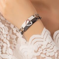 Cute Sweet Heart Shape Metal Plating Couple Bracelets main image 1
