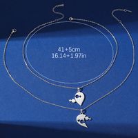Großhandel Einfacher Stil Herzform Rostfreier Stahl Halskette Mit Anhänger main image 5