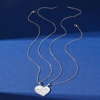Großhandel Einfacher Stil Herzform Rostfreier Stahl Halskette Mit Anhänger main image 3