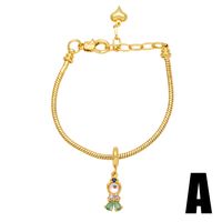 Simple Style Mermaid Copper Plating Inlay Zircon 18k Gold Plated Bracelets main image 6