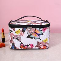 Elegant Butterfly Pu Leather Square Makeup Bags main image 1