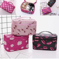 Vintage Style Round Dots Polyester Sewing Thread Square Makeup Bags main image 1