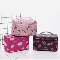 Vintage Style Round Dots Polyester Sewing Thread Square Makeup Bags main image 3