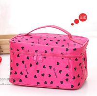 Vintage Style Round Dots Polyester Sewing Thread Square Makeup Bags sku image 2