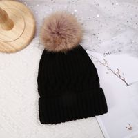 Women's Basic Simple Style Solid Color Pom Poms Eaveless Wool Cap sku image 5