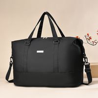 Unisex Nylon Solid Color Streetwear Square Zipper Travel Bag sku image 1
