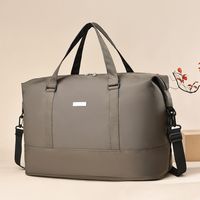 Unisex Nylon Solid Color Streetwear Square Zipper Travel Bag sku image 3