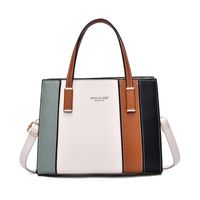 Women's Pu Leather Color Block Elegant Streetwear Bucket Zipper Handbag Bucket Bag main image 2