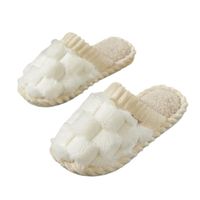 Women's Casual Solid Color Round Toe Plush Slippers main image 3