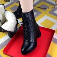 Women's Streetwear Solid Color Round Toe Martin Boots sku image 1