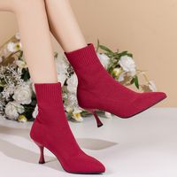 Women's Streetwear Solid Color Point Toe Classic Boots main image 4