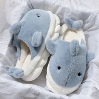 Unisex Casual Animal Solid Color Round Toe Cotton Slippers main image 1