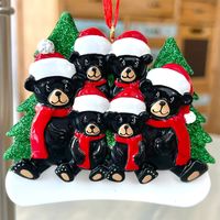 Christmas Cartoon Style Bear Snowman Resin Indoor Party Festival Hanging Ornaments main image 1