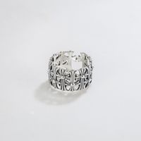 Punk Classic Style Cross Sterling Silver Rings main image 1