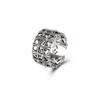 Punk Classic Style Cross Sterling Silver Rings main image 2