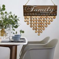 Simple Style Heart Shape Wood Daily Hanging Ornaments main image 3
