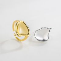Ig-stil Geometrisch Sterling Silber Überzug 18 Karat Vergoldet Verstellbarer Ring main image 1