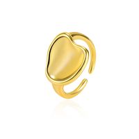 Ig Style Geometric Sterling Silver Plating 18k Gold Plated Adjustable Ring main image 5