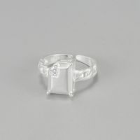 Ig Style Geometric Sterling Silver Adjustable Ring main image 6
