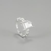 Ig-stil Geometrisch Sterling Silber Verstellbarer Ring main image 2