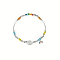 Casual Basic Clouds Rainbow Sterling Silver Bracelets main image 2