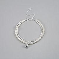 Elegant Simple Style Geometric Freshwater Pearl Sterling Silver Plating Bracelets main image 4